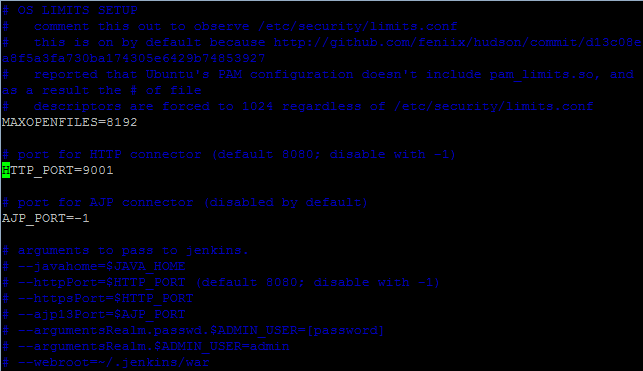 IT'S OVER 9000! Change the HTTP_PORT value to whatever you need to.