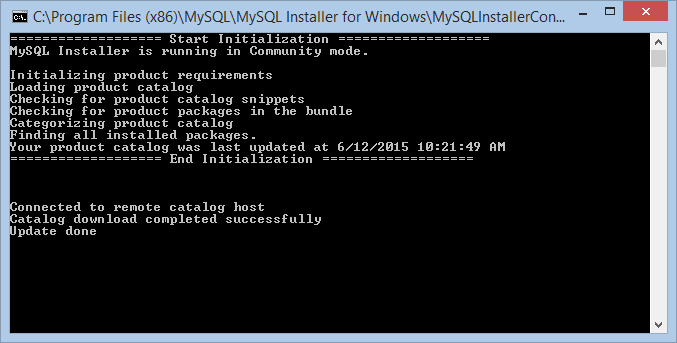 MySQL Community Edition Installer Popup